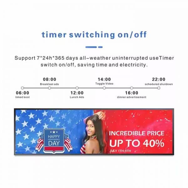 LCD Smart Bar Screen Indoor Wall Hanging Advertising - Image 2