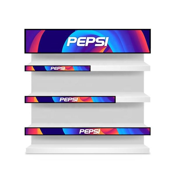 Custom size LCD supermarket indoor advertising media player bar screen