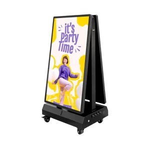 43 Inch outdoor Lithium battery double-sided electric poster