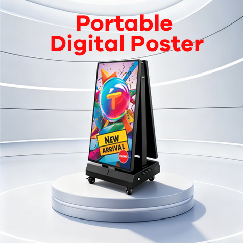 Outdoor Lithium Battery-Powered Electric Double-Sided Advertising Display