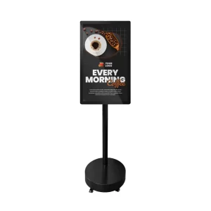 32-inch Outdoor Lithium Battery Powered Vertical Rotating Digital Signage Menu Screen